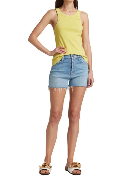 Mother The Scrapper High-Rise Stretch Cut-Off Jean Shorts 4 Mother The Scrapper High-Rise Stretch Cut-Off Jean Shorts - Image 2