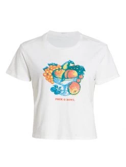 Mother The Rowdy Cutoff Graphic T-Shirt