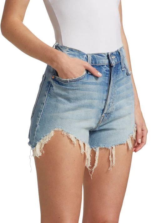Mother Tomcat Stretch Denim Kick Fray Shorts 5 Mother Tomcat Stretch Denim Kick Fray Shorts - Image 3