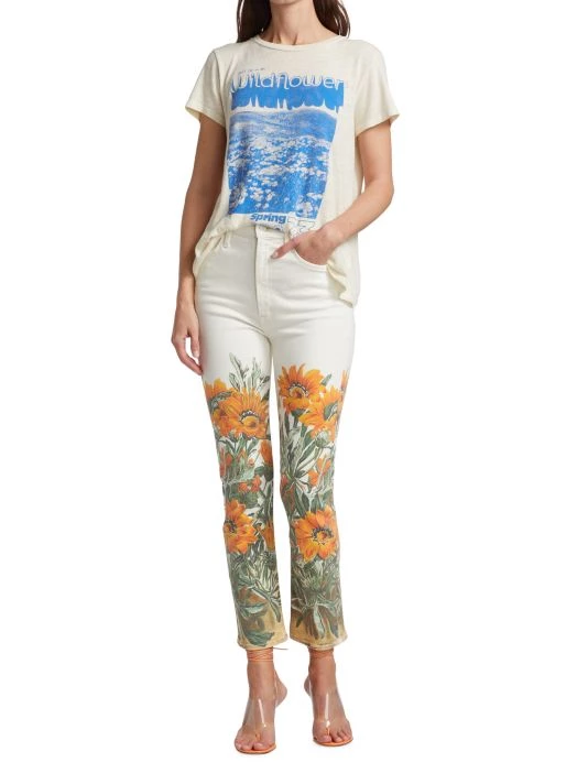 Mother Floral High-Waist Ankle Jeans 4 Mother Floral High-Waist Ankle Jeans - Image 2