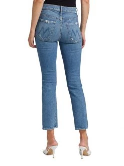 Mother The Insider Distressed Ankle-Crop Jeans -Cheap Mother And Heron Store unnamed file 1052