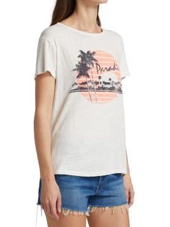 Mother Sinful Print Cotton & Linen T-Shirt -Cheap Mother And Heron Store unnamed file 1065