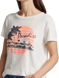 Mother Sinful Print Cotton & Linen T-Shirt -Cheap Mother And Heron Store unnamed file 1067