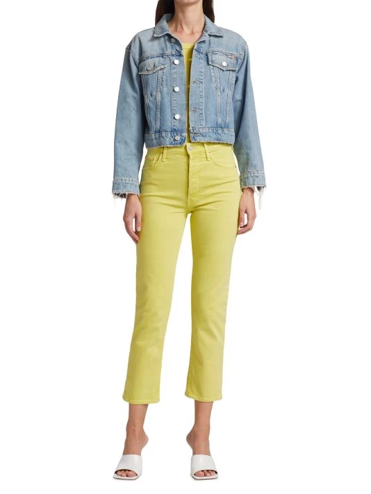 Mother The BIg Shorty Distressed Denim Crop Jacket 4 Mother The BIg Shorty Distressed Denim Crop Jacket - Image 2