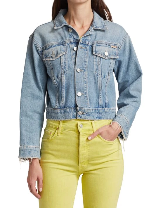 Mother The BIg Shorty Distressed Denim Crop Jacket 5 Mother The BIg Shorty Distressed Denim Crop Jacket - Image 3