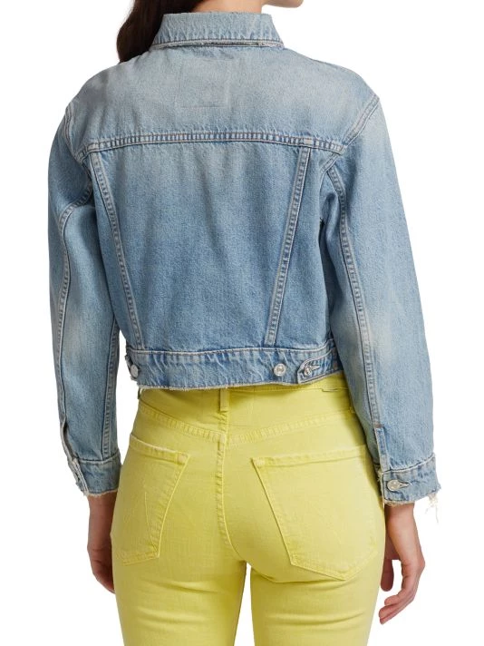 Mother The BIg Shorty Distressed Denim Crop Jacket 7 Mother The BIg Shorty Distressed Denim Crop Jacket - Image 5