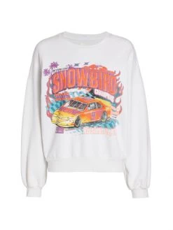 Mother Drop Square Graphic Cotton Sweatshirt