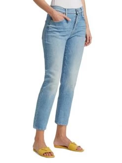 Mother The Scrapper Ankle Mid-Rise Stretch Crop Straight-Leg Jeans -Cheap Mother And Heron Store unnamed file 1143