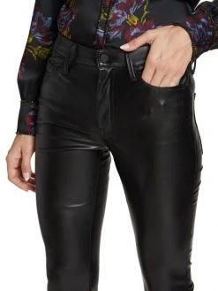 Mother The Weekender Mid-Rise Faux-Leather Flare Jeans 14 Mother The Weekender Mid-Rise Faux-Leather Flare Jeans -Cheap Mother And Heron Store unnamed file 119