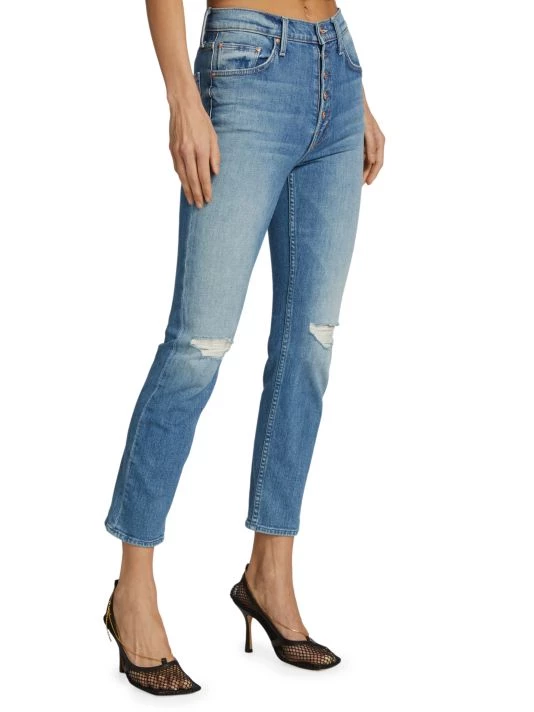 Mother The Pixie Cropped Mid-Rise Jeans 6 Mother The Pixie Cropped Mid-Rise Jeans - Image 4