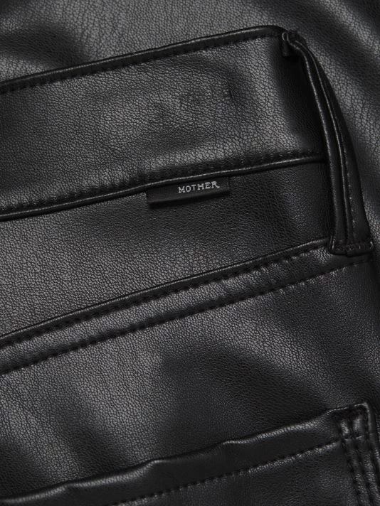 Mother The Weekender Mid-Rise Faux-Leather Flare Jeans 9 Mother The Weekender Mid-Rise Faux-Leather Flare Jeans - Image 7