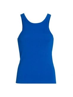 Mother The Chin-Ups Ribbed Tank Top Canary Yellow