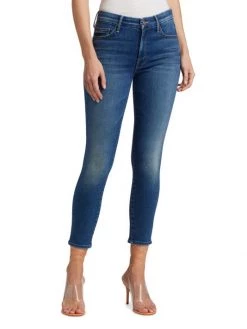Mother Looker Low-Rise Stretch Skinny Crop Jeans -Cheap Mother And Heron Store unnamed file 1212