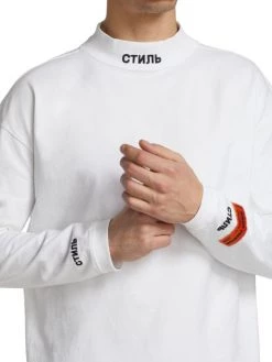Heron Preston Mockneck Long-Sleeve T-Shirt For Men -Cheap Mother And Heron Store unnamed file 1247