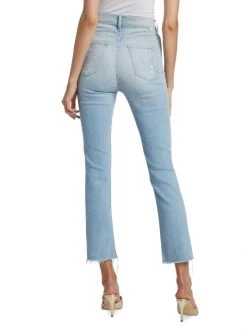 Mother High-Waist Rider Ankle Fray Jeans -Cheap Mother And Heron Store unnamed file 125