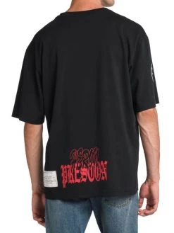 Heron Preston Flaming Skull Crewneck T-Shirt For Men -Cheap Mother And Heron Store unnamed file 1276