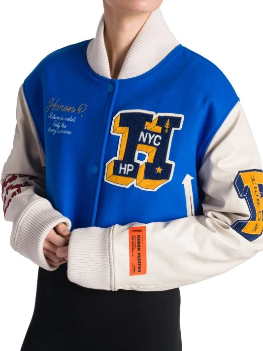 Heron Preston Heron Patches Varsity Jacket 8 Heron Preston Heron Patches Varsity Jacket - Image 6