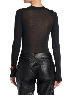 Heron Preston Semi-Sheer Long-Sleeve Bodysuit -Cheap Mother And Heron Store unnamed file 1413