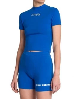 Heron Preston Cropped Flaming Skull Graphic T-Shirt -Cheap Mother And Heron Store unnamed file 1425