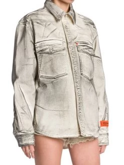 Heron Preston Overdyed Spray Pocket Shirt -Cheap Mother And Heron Store unnamed file 1431