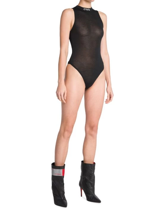 Heron Preston Embroidered Semi-Sheer Bodysuit 7 Heron Preston Embroidered Semi-Sheer Bodysuit - Image 5