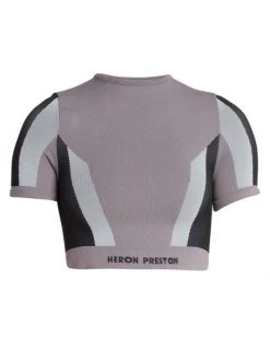 Heron Preston Cropped Colorblocked Logo Top