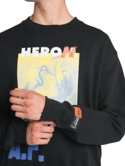 Heron Preston Authorized Logo-Print Sweatshirt For Men -Cheap Mother And Heron Store unnamed file 1547
