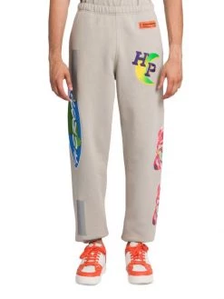 Heron Preston Global Collage Printed Sweatpants For Men -Cheap Mother And Heron Store unnamed file 1558