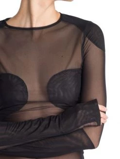 Heron Preston Long-Sleeve Sheer Mesh Jumpsuit -Cheap Mother And Heron Store unnamed file 1579