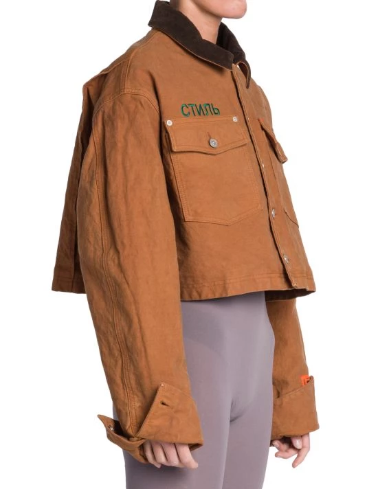 Heron Preston Cropped Canvas Jacket 6 Heron Preston Cropped Canvas Jacket - Image 4