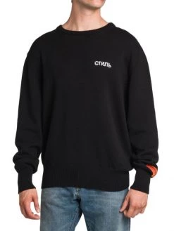 Heron Preston Ctnmb Knit Logo Sweater For Men -Cheap Mother And Heron Store unnamed file 1606
