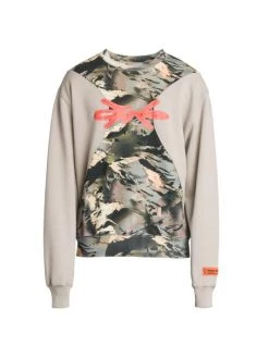 Heron Preston Camo Panel Crewneck Sweatshirt For Men