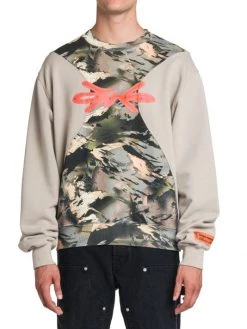 Heron Preston Camo Panel Crewneck Sweatshirt For Men -Cheap Mother And Heron Store unnamed file 1681