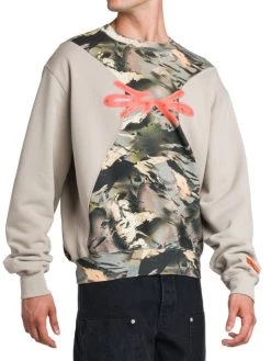 Heron Preston Camo Panel Crewneck Sweatshirt For Men -Cheap Mother And Heron Store unnamed file 1682
