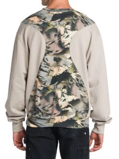 Heron Preston Camo Panel Crewneck Sweatshirt For Men -Cheap Mother And Heron Store unnamed file 1683