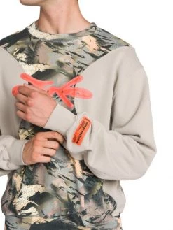 Heron Preston Camo Panel Crewneck Sweatshirt For Men -Cheap Mother And Heron Store unnamed file 1684