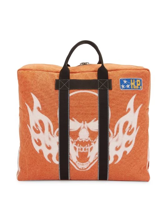 Heron Preston Flaming Skull Duffle Bag For Men 3 Heron Preston Flaming Skull Duffle Bag For Men