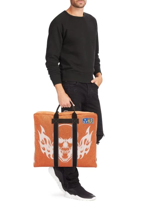 Heron Preston Flaming Skull Duffle Bag For Men 4 Heron Preston Flaming Skull Duffle Bag For Men - Image 2