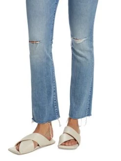 Mother The Hustler High-Rise Ankle Flare Stretch Fray Jeans -Cheap Mother And Heron Store unnamed file 189