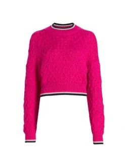 Mother The Mock Alpaca-Blend Crop Sweater
