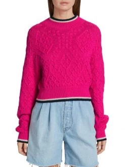 Mother The Mock Alpaca-Blend Crop Sweater -Cheap Mother And Heron Store unnamed file 227
