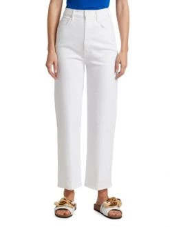 Mother The Tunnel Vision Ankle High-Rise Stretch Crop Straight-Leg Jeans -Cheap Mother And Heron Store unnamed file 234