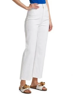 Mother The Tunnel Vision Ankle High-Rise Stretch Crop Straight-Leg Jeans -Cheap Mother And Heron Store unnamed file 235