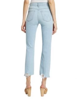 Mother The Insider Cropped Raw-Edge Jeans -Cheap Mother And Heron Store unnamed file 271