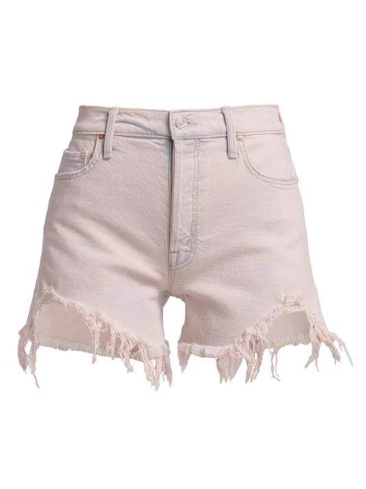 Mother The Tomcat High-Rise Cotton-Blend Denim Shorts 3 Mother The Tomcat High-Rise Cotton-Blend Denim Shorts