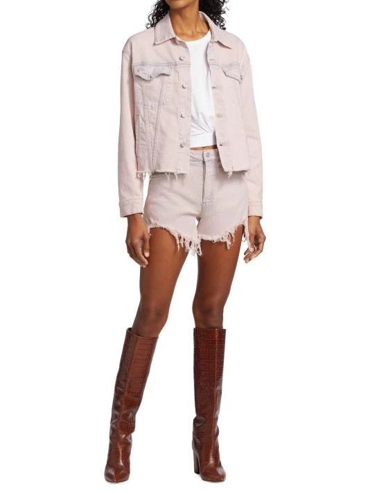 Mother The Tomcat High-Rise Cotton-Blend Denim Shorts 4 Mother The Tomcat High-Rise Cotton-Blend Denim Shorts - Image 2