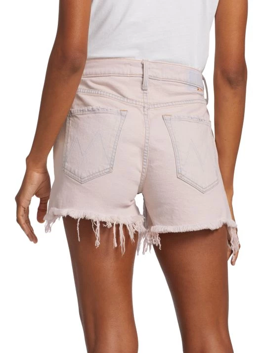 Mother The Tomcat High-Rise Cotton-Blend Denim Shorts 7 Mother The Tomcat High-Rise Cotton-Blend Denim Shorts - Image 5