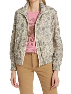 Mother Smocked Funnel Neck Zip-Front Jacket -Cheap Mother And Heron Store unnamed file 290