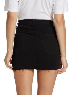 Mother Cotton-Blend Denim Miniskirt -Cheap Mother And Heron Store unnamed file 322