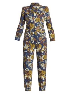 Mother Puffy Wrapper Floral Jumpsuit